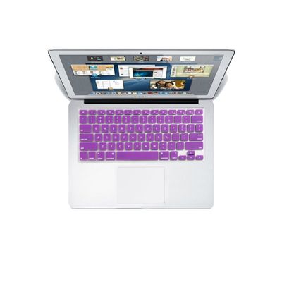 Silicone Skin Laptop Keyboard Color Protector Cover Case for MacBook Pro Air Retina 11" 13" 15" 17'' Inch (Purple)