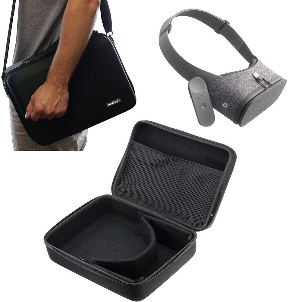 Navitech Black Hard Carry Bag/Case/Cover with Shoulder Strap Compatible with VR/Virtual Reality 3D headsets Including The Google Daydream View Virtual Reality Headset [Video Game] [Video Game]