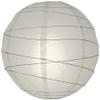 PaperLanternStore.com 20 Inch Gray Irregular Ribbed Paper Lantern (10 PACK) view 1