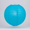 PaperLanternStore.com 10 Inch Turquoise Even Ribbing Round Paper Lantern (10 PACK) view 1