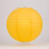 Quasimoon PaperLanternStore.com 16 Inch Yellow Even Ribbing Round Paper Lantern (10 Pack) view 1