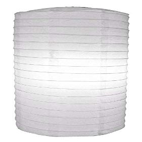 PaperLanternStore.com 8 Inch White Cylinder Paper Lantern (10 PACK)
