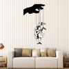 DesignToRefine Vinyl Wall Decal Puppet Doll Puppeteer Theatre Music Stickers Mural (080ig) Black view 1