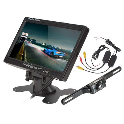 Eaglerich 7 Inch TFT LCD Color Display Screen Monitor +Car Rear View Camera + Wireless Receiver Transmitter