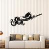 DesignToRefine Vinyl Wall Decal Dragon Samurai Sword Warrior Asian Stickers Mural (076ig) Black view 1