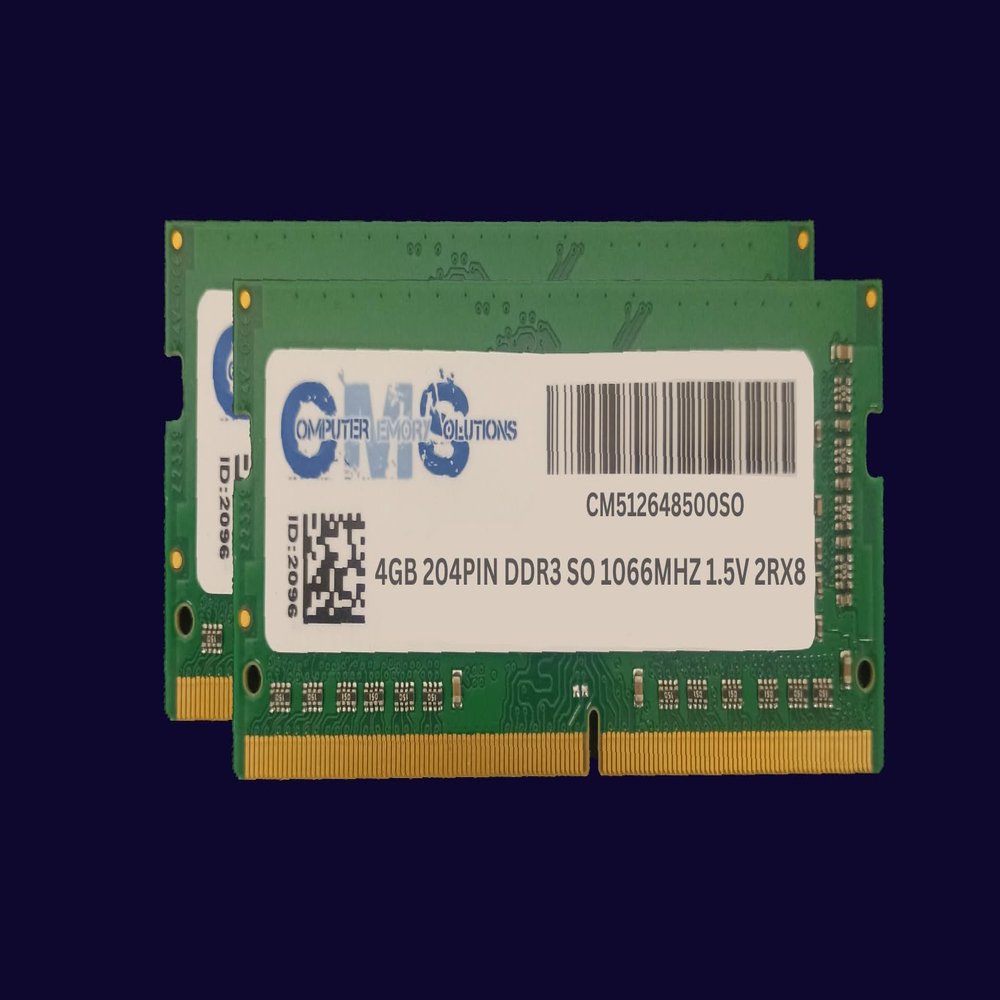 CMS 8GB (2X4GB) DDR3 8500 1066MHZ Non ECC SODIMM Memory Ram Compatible with MacBook Pro 13" Aluminum Mid-2009 and 2010 - A35