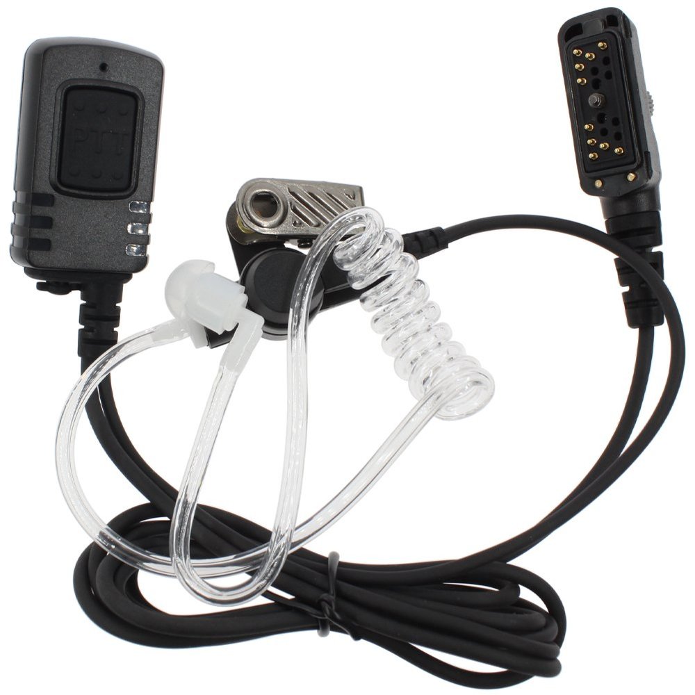 KENMAX Air Tube Earpiece Headset with Waterproof PPT for Hytera HYT Radio PD700 PD780 PD780G