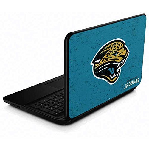 Skinit Decal Laptop Skin Compatible with 15.6 in 15-d038dx - Officially Licensed NFL Jacksonville Jaguars Distressed Design