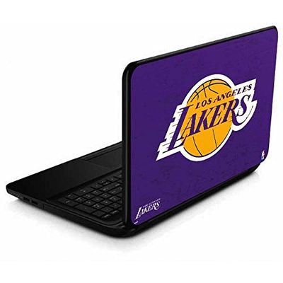 Skinit Decal Laptop Skin Compatible with 15.6 in 15-d038dx - Officially Licensed NBA Los Angeles Lakers Purple Primary Logo Design