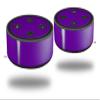 Skin Wrap Decal Set 2 Pack for Amazon Echo Dot 2 - Solids Collection Purple (2nd Generation ONLY - Echo NOT Included) view 1
