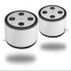 Skin Wrap Decal Set 2 Pack for Amazon Echo Dot 2 - Solids Collection White (2nd Generation ONLY - Echo NOT Included) view 1