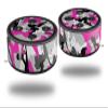 Skin Wrap Decal Set 2 Pack for Amazon Echo Dot 2 - Sexy Girl Silhouette Camo Hot Pink Fuschia (2nd Generation ONLY - Echo NOT Included) view 1