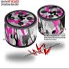 Skin Wrap Decal Set 2 Pack for Amazon Echo Dot 2 - Sexy Girl Silhouette Camo Hot Pink Fuschia (2nd Generation ONLY - Echo NOT Included) view 2