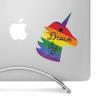 Dream Big Rainbow Unicorn - 5" printed GLITTER vinyl decal - For MacBook, Car, Laptop, and more! view 2