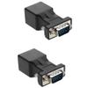 COOSO RJ45 to RS232, DB9 9-Pin Serial Port to RJ45 Female Cat5e/6 Ethernet LAN Adapter,DB9 Male 2packs view 1