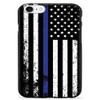 Inspired Cases - Compatible with iPhone 7 Case - 3D Textured Protective Phone Case for Apple iPhone 7 - Downward American Flag - Thin Blue Line view 1