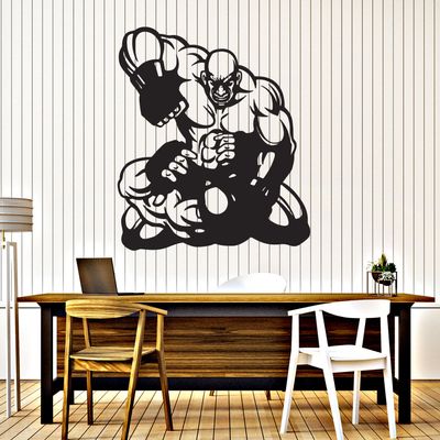 WallStickers4ever Large Vinyl Wall Decal Fighters MMA Martial Arts Sports Stickers (ig4110) Dark Red