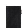 fitBAG Fusion Black/Black Custom Tailored Sleeve for LeEco Le Pro 3. Nappa/Suede Leather Mix Pouch with Integrated Microfibre Lining for Display Cleaning view 4