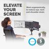 Fellowes Platinum Series Triple Monitor Arm for 27-Inch Monitors, Full Motion, 360 Rotation, VESA Mount with Grommet or Clamp, USB Ports, Ergonomic, Black, 8042601 view 3