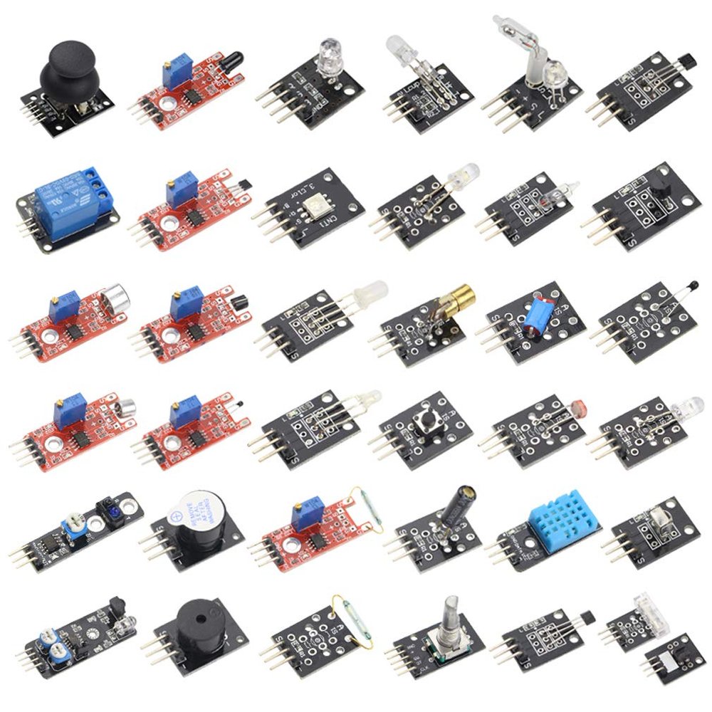 HiLetgo 37 Sensor Assortment Kit for Arduino & Raspberry Pi - 37 in 1 Robot Project Starter Kit