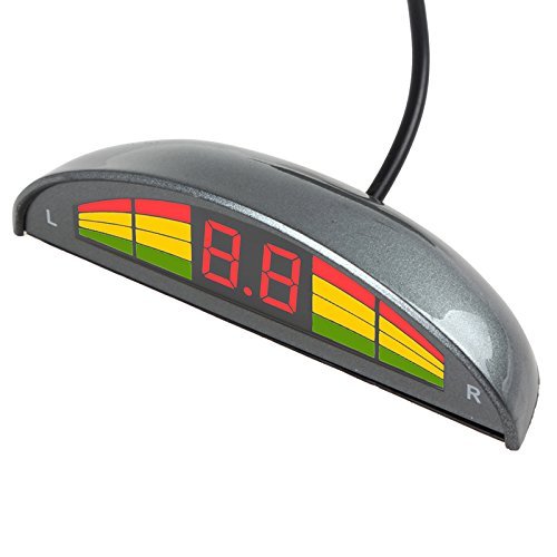 Parking Sensor - BANGWEIER Easy Install Vehicle Intelligent Digital LED Display 4-Sensor Parking System with Car Cigaratte Lighter