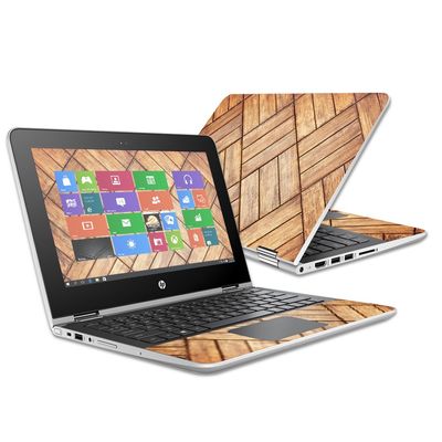 MightySkins Skin Compatible with HP Pavilion x360 11.6" (2016) wrap Cover Sticker Skins Parquet