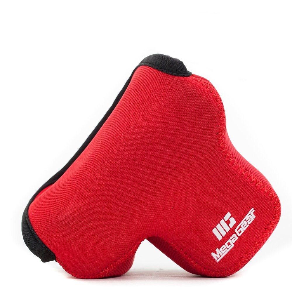 MegaGear Olympus PEN E-PL9, E-PL8 Ultra Light Neoprene Camera Case, with Carabiner - Red - MG1021