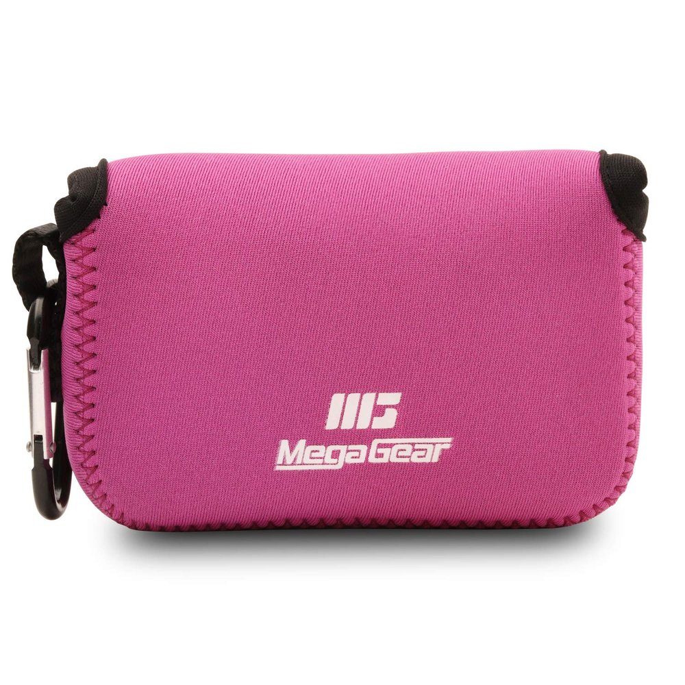 MegaGear Panasonic Lumix DMC-LX10 Ultra Light Neoprene Camera Case, with Carabiner - Hot Pink - MG1032