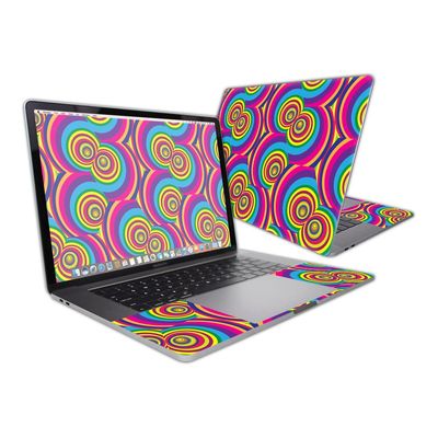 MightySkins Skin Compatible with Apple MacBook Pro 15" (2019-2016) Touch Bar wrap Cover Sticker Skins Groovy 60s