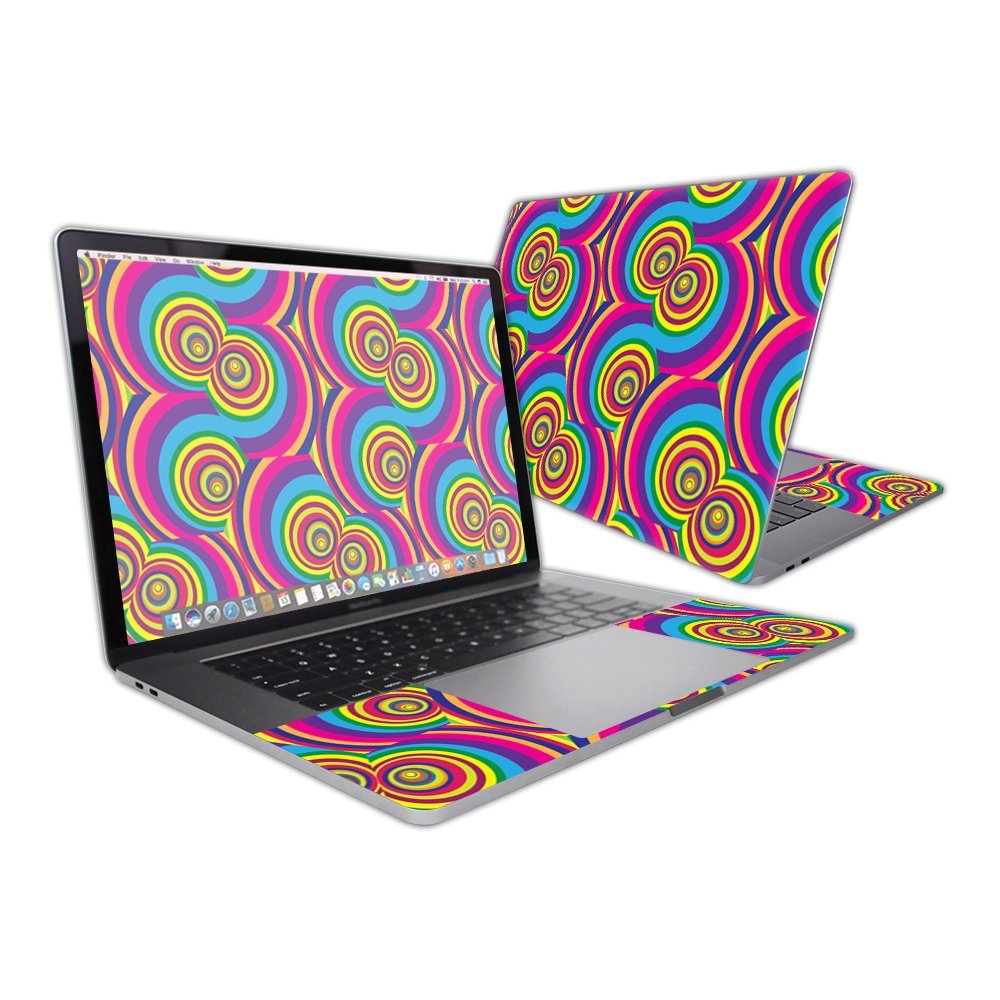 MightySkins Skin Compatible with Apple MacBook Pro 15" (2019-2016) Touch Bar wrap Cover Sticker Skins Groovy 60s