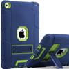 BENTOBEN iPad Air 2 Case, [Hybrid Shockproof Case] with Kickstand Rugged Triple-Layer Shock Resistant Drop Proof Case Cover for iPad Air 2 with Retina Display/iPad 6, Navy Blue/Green view 1