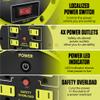 Masterplug 40ft Case Cord Reel, Retractable Extension Lead with Winding Handle, Safety Overload Circuit Breaker and Power Switch, 4X Grounded Outlets, 13amps, 14AWG Cable view 2