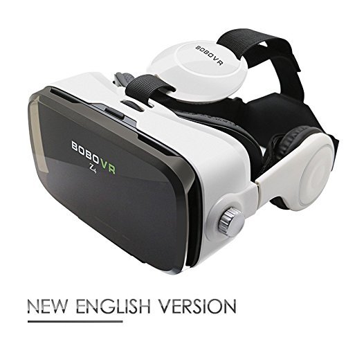 3D VR Virtual Reality Headset 3D Glasses VR BOX with Headphone for 4.0~6.0 Inches IOS Android Smartphones iPhone 6/6 plus, Samsung Galaxy S6 Edge+, Adjustable Focal Distance with earphone eardub