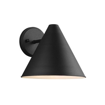 Sea Gull Lighting 8538501-12 Crittenden One Outdoor Wall Lantern Outside Lighting, Black Finish