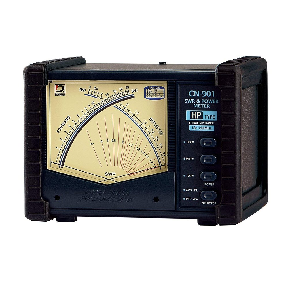 Daiwa CN-901HP Professional Series Cross Needle SWR and Power Meter for Amateur Device HF and VHF Bench Testing Antenna Tuning and Transmitter Output Measurement