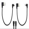 CERRXIAN 9Inch Mini USB Cable Combo Mini USB Right Angle & Left Angle Male to USB Type A 2.0 Right Angle Male Data Sync and Charge Cable (Black)(2-Pack) R view 1