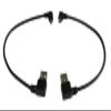 CERRXIAN 9Inch Mini USB Cable Combo Mini USB Right Angle & Left Angle Male to USB Type A 2.0 Right Angle Male Data Sync and Charge Cable (Black)(2-Pack) R view 2