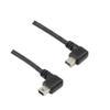 CERRXIAN 9Inch Mini USB Cable Combo Mini USB Right Angle & Left Angle Male to USB Type A 2.0 Right Angle Male Data Sync and Charge Cable (Black)(2-Pack) R view 4