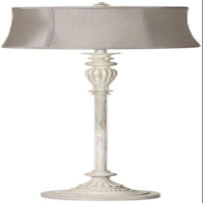 Taupe Gray Shade Vintage Chic Antique White 60" Tall Floor Lamp