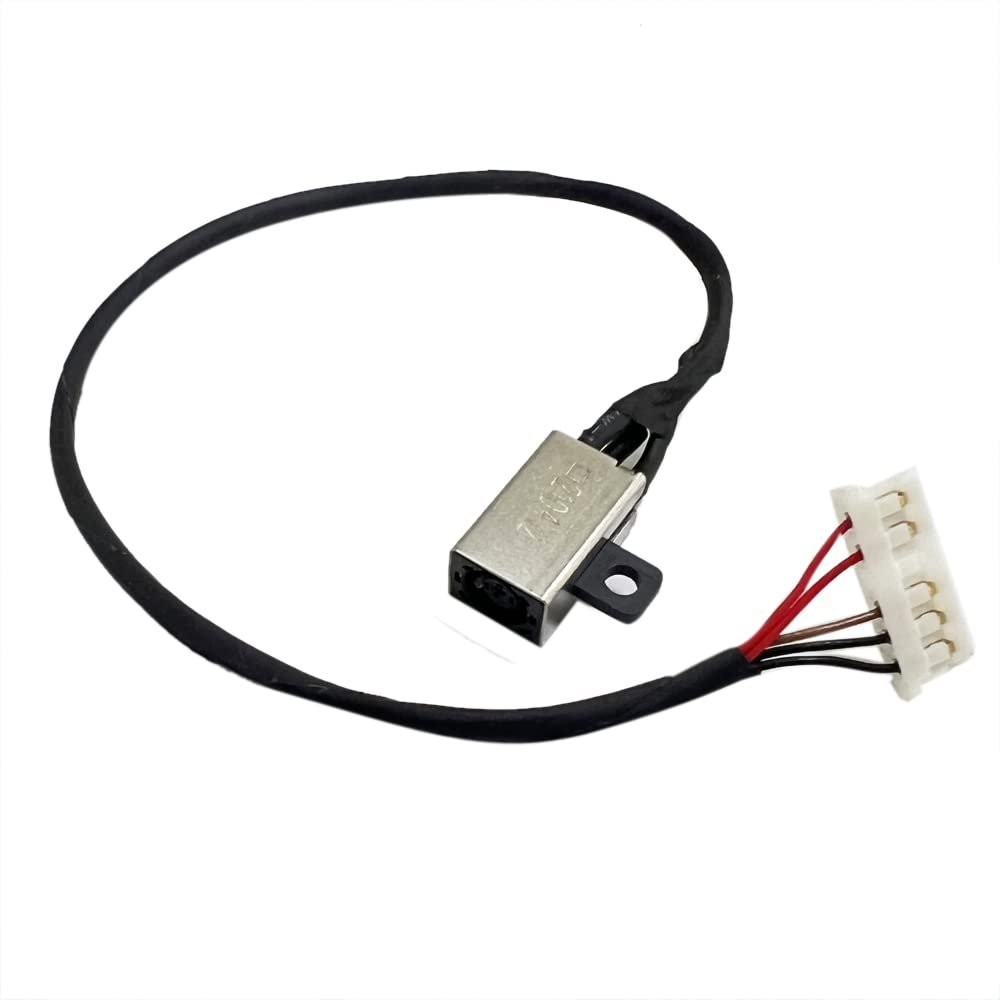 GinTai DC Power Jack Cable Connector Plug for Dell Inspiron 15 3000 (3551 3552 3555 3558 5552/14 3451 3452 3559 3558 41113)/ 5100 (i3558-9136) RYX4J 0RYX4J 450.03006.0001 450.03006.1002 (17.5cm)