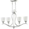 Quorum 664-4-65 Transitional Four Light Island Pendant from Flora Collection in Pewter, Nickel, Silver Finish, 22.00x36.00x5.50 view 1