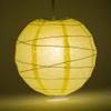 PaperLanternStore.com 12 Inch Light Yellow Irregular Ribbed Paper Lantern (10 PACK) view 2