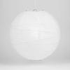 PaperLanternStore.com 12 Inch White Irregular Ribbed Paper Lantern (10 Pack) view 1