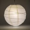 PaperLanternStore.com 12 Inch White Irregular Ribbed Paper Lantern (10 Pack) view 2