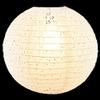 PaperLanternStore.com 8 Inch Round Eyelet Paper Lantern - White (10 PACK) view 1