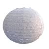 PaperLanternStore.com 8 Inch Round Eyelet Paper Lantern - White (10 PACK) view 3