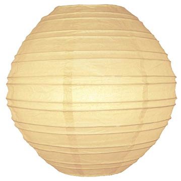 Quasimoon PaperLanternStore.com Beige Kawaii Paper Lantern (10 Pack)