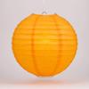 Quasimoon PaperLanternStore.com 10 Inch Orange Even Ribbing Round Paper Lantern (10 Pack) view 1