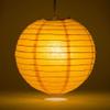 Quasimoon PaperLanternStore.com 10 Inch Orange Even Ribbing Round Paper Lantern (10 Pack) view 2