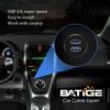 BATIGE 2 Ports Dual USB 3.0 Male to USB 3.0 Female AUX Flush Mount Car Mount Extension Cable for Car Truck Boat Motorcycle Dashboard Panel -3ft view 3